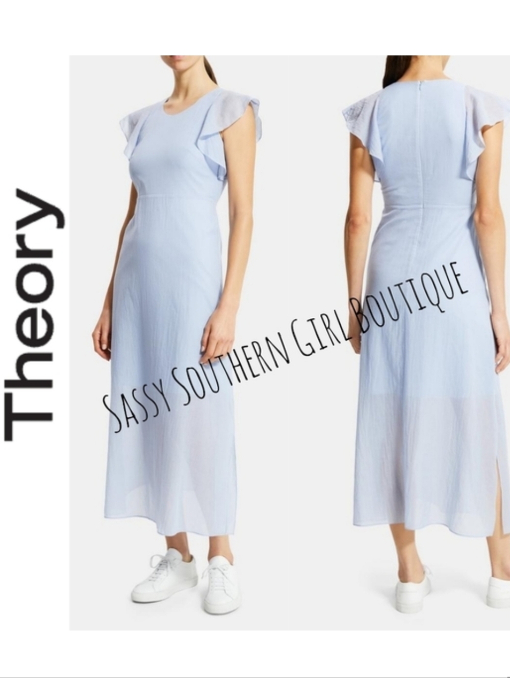 🆕⭐ THEORY blue organic cotton dress